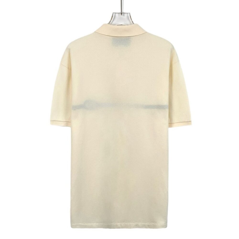 Gucci Mens Beige Polo Shirt With Embroidered Logo Short Sleeve S - Picture 2 of 7